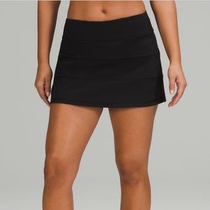 NWT Lululemon Pace Rival Mid-Rise Skirt Long Color Black Size 12
